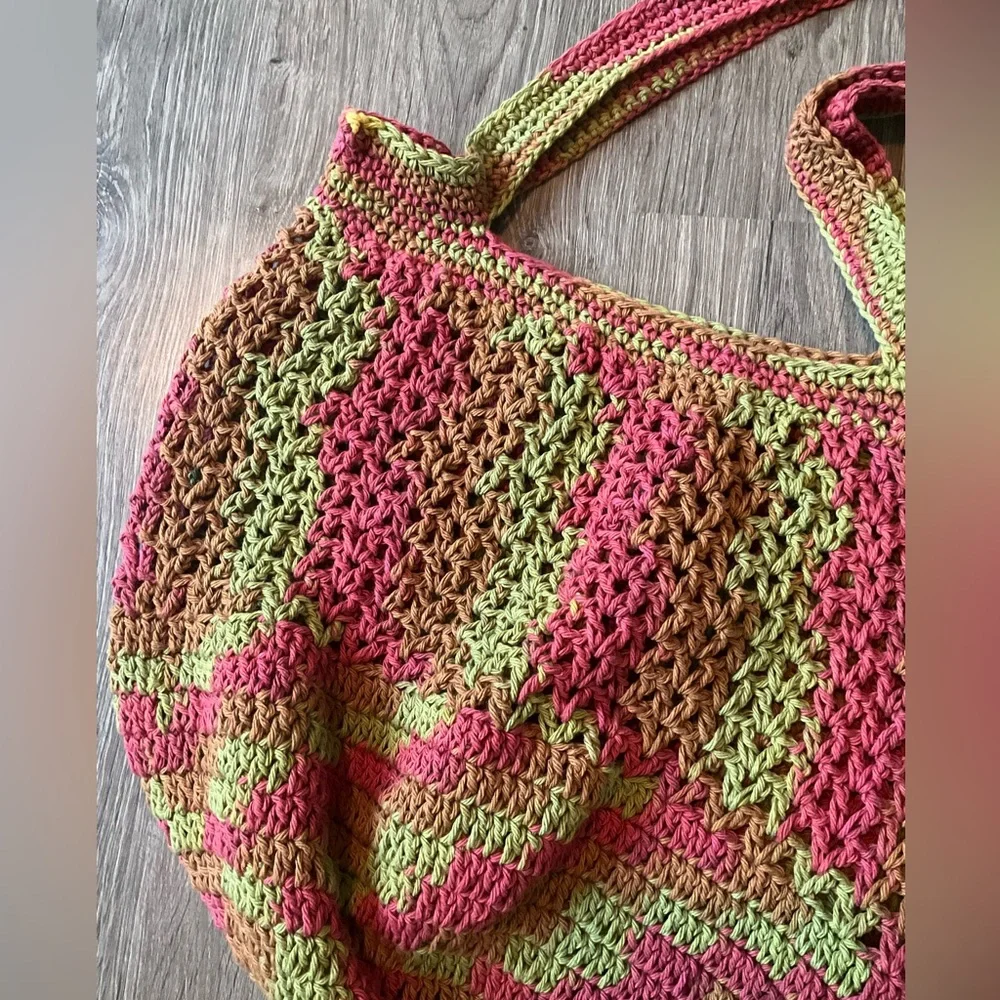 Handmade Crochet Tote Bag Market Bag Beach Bag Weekend Bag